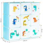 Dínós játéktároló szekrény 109x37x109 cm