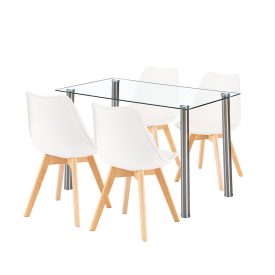 Velon 4+1 étkező garnitúra fehér-fehér