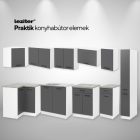 Praktik 60 felső sarok szekrény 1 ajtós, fehér-antracit