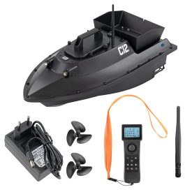 Etetőhajó C12 GPS hátrakidobós fekete
