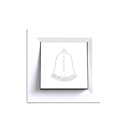 Nova csengő kapcsoló 101N fehér kerettel