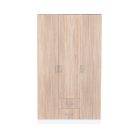 Miami gardróbszekrény 120x205 cm sonoma tölgy-fehér