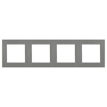 Nova négyes keret vízszintes szürke szálcsiszolt