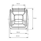 Hulladéktároló 240L barna