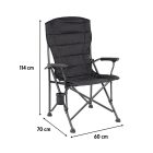 Leziter XL karfás horgász szék pohártartóval fekete