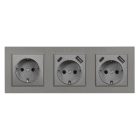 Nova III dugalj kettő USB csatlakozóval szürke szálcsiszolt kerettel