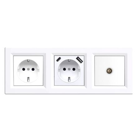 Nova dugalj, USB, TV csatlakozóval fehér kerettel