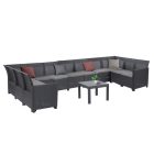 Claire XI 11 személyes sarokgarnitúra orlando asztallal