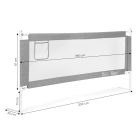 Bizonsági rács védőkorlát 200 cm