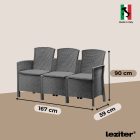 Lima 3 üléses kerti kanapé