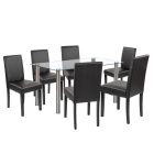 Cadiz 6+1 étkező garnitúra fehér-fekete