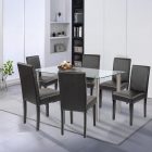 Cadiz 6+1 étkező garnitúra fehér-fekete