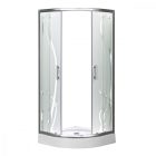 Spirit Bamboo 90x90 cm íves zuhanykabin zuhanytálcával