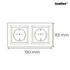 Nova kettős dugalj fehér kerettel