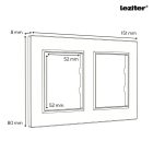 Nova kettős váltókapcsoló 106 szürke szálcsiszolt dupla kerettel