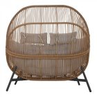 HOLAND rattan dupla kosárfotel bézs