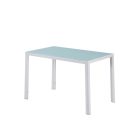 Ezra 120 cm szögletes üveg étkezőasztal