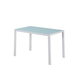 Ezra 120 cm szögletes üveg étkezőasztal