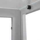 Ezra 120 cm szögletes üveg étkezőasztal