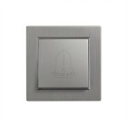 Nova csengő kapcsoló 101N szürke szálcsiszolt kerettel