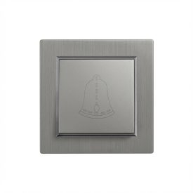 Nova csengő kapcsoló 101N szürke szálcsiszolt kerettel
