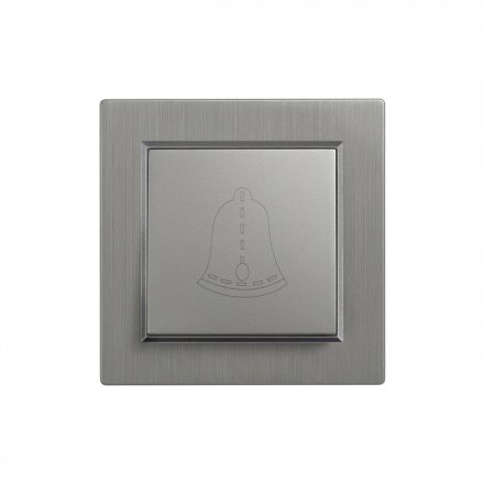 Nova csengő kapcsoló 101N szürke szálcsiszolt kerettel