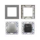 Nova csengő kapcsoló 101N szürke szálcsiszolt kerettel