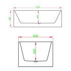 Pike szabadon álló fürdőkád jobb