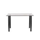 Riona 120 cm szögletes üveg étkezőasztal