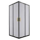 Tiara Square Gold 90x90 cm szögletes zuhanykabin zuhanytálca nélkül