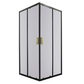   Tiara Square Gold 90x90 cm szögletes zuhanykabin zuhanytálca nélkül