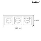 Nova III kettő dugalj USB csatlakozóval fehér kerettel