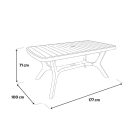 Baltimore műanyag kerti asztal