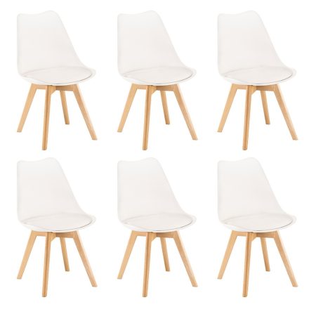 Silla étkezőszék 6 db fehér színben