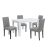 Leon 4+1 étkező garnitúra fehér-szürke