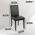 Leon 6+1 étkező garnitúra fehér-fekete