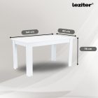 Leon 6+1 étkező garnitúra fehér-fekete