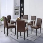 Cadiz 6+1 étkező garnitúra fehér-barna