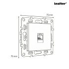 Nova IV kettő dugalj kettő UTP csatlakozóval szürke szálcsiszolt kerettel