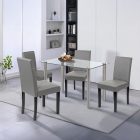 Karin 4+1 étkező garnitúra fehér-szürke