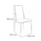Aida étkezőszék, fehér színben