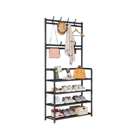 Előszobafal ruhaállvány LRA-02 fekete