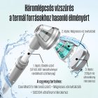 POSEION BT100® Prémium koreai revitalizáló zuhanyfej vízszűrővel, mágneses-ionizáló technológiával, szürke