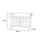 Decocoat unity műanyag xl kerti grill asztal 207l