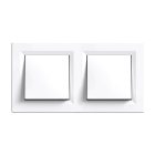 Nova kettős kereszt kapcsoló 107 fehér dupla kerettel