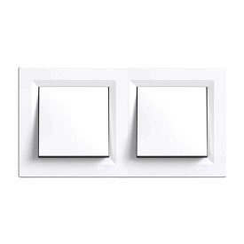 Nova kettős kereszt kapcsoló 107 fehér dupla kerettel