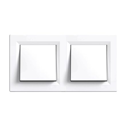 Nova kettős kereszt kapcsoló 107 fehér dupla kerettel