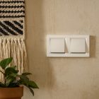 Nova kettős kereszt kapcsoló 107 fehér dupla kerettel