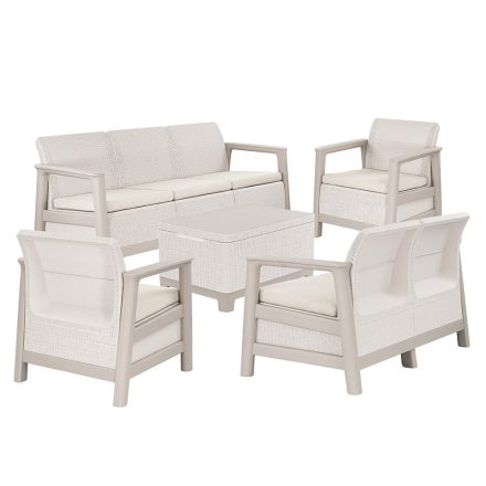 Scandi Big linea duo kerti bútor szett jute tárolós asztallal