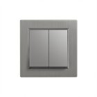 Nova csillárkapcsoló 105 szürke szálcsiszolt kerettel